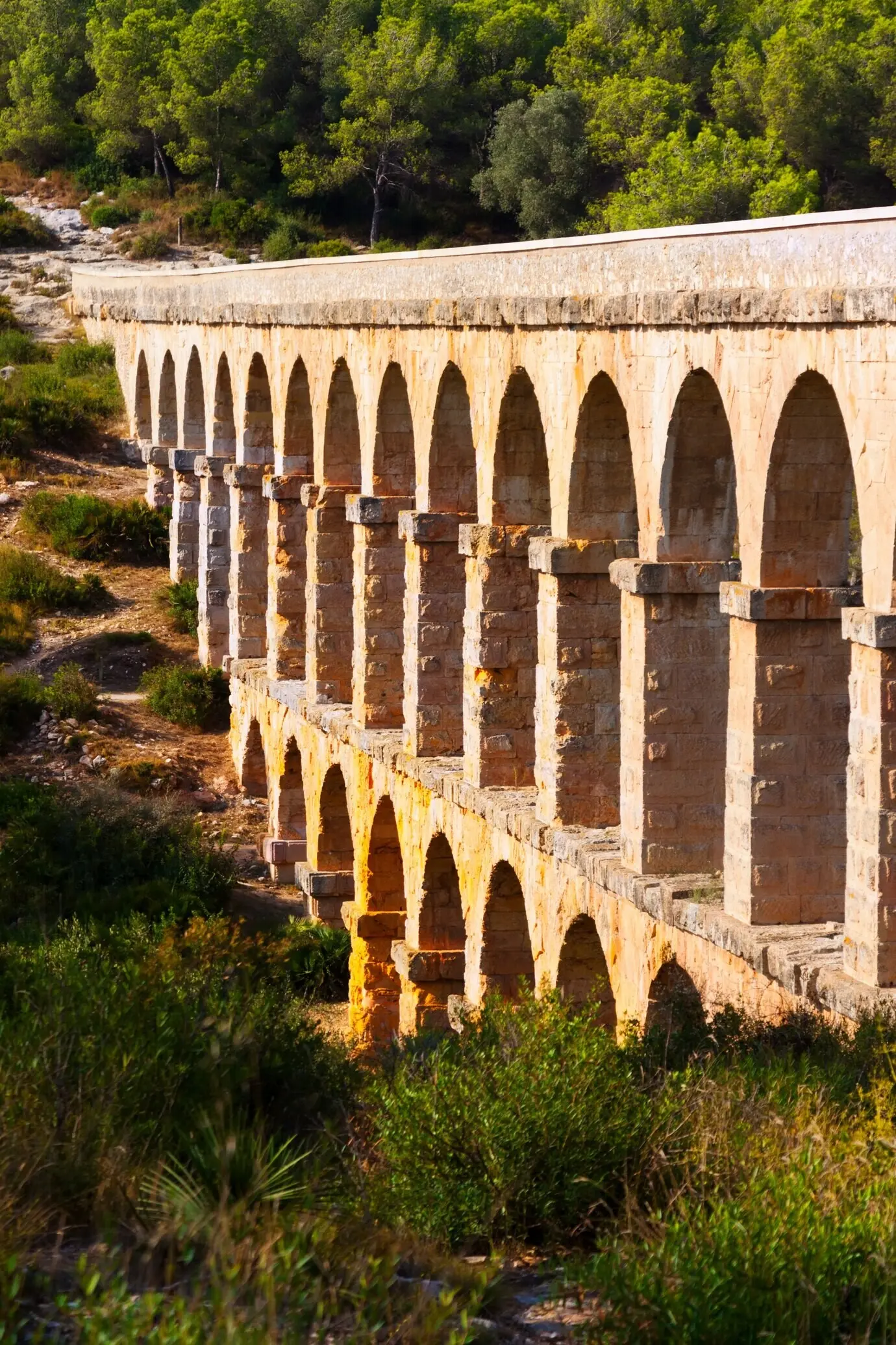 Aqueduct de les Ferreres in Tarragona, Katalonien, Spanien.